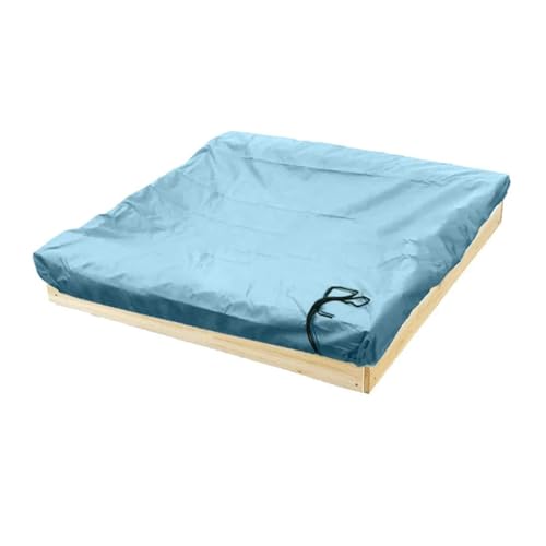 Sandkastenabdeckung Quadratische Staubschutzhülle for den Sandkasten im Gartenhof, multifunktionale, staubdichte und wasserdichte Oxford-Überdachung mit Kordelzug(Color 1,120x120x20cm) von EnxJire