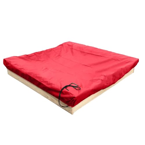 Sandkastenabdeckung Quadratische Staubschutzhülle for den Sandkasten im Gartenhof, multifunktionale, staubdichte und wasserdichte Oxford-Überdachung mit Kordelzug(Color 2,120x120x20cm) von EnxJire