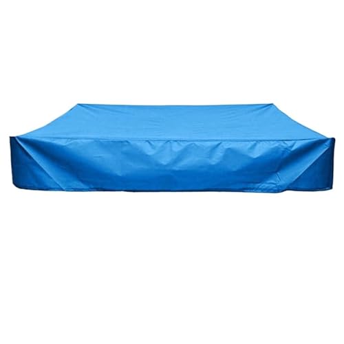 Sandkastenabdeckung Sandkasten-Staubschutzhülle, quadratisch, wasserdicht, Oxford-Stoff, staubdichter Schutz mit Kordelzug(Blue,150x150x20cm) von EnxJire