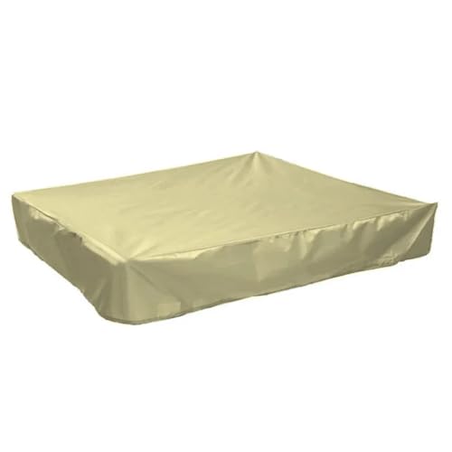 Sandkastenabdeckung Sandkastenabdeckung, schützende Staubabdeckung, wasserdicht, for den Innenhof, quadratischer Schatten(Beige,120x120x20cm) von EnxJire