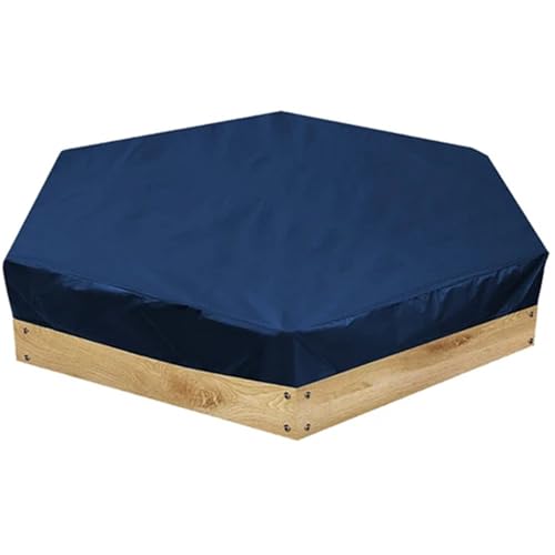Sandkastenabdeckung Sechseckige Sandkastenabdeckung, wasserdicht, staubdicht, 190T Polyester-TAFT, for den Außenbereich, Sandkastenabdeckungen, Terrassenmöbelschutz(Color 1,230x200x20cm) von EnxJire