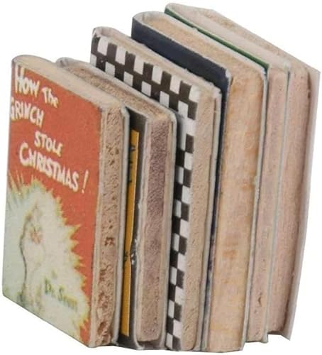 6 bunte Mini-Bücher, 1:12 Puppenhaus-Miniatur-Ornament-Buch, Modell, Puppenbücher, Tasche, Kunst, bequem und Clever, Zubehör von Enyolidimk