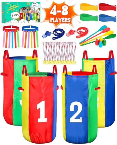 Eocolz Outdoor-Karnevalsspiele, Kartoffelsackbeutel für Kinder und Erwachsene, Eierlöffel-Rennen, 3-beinige Rennbänder, Fangschwanz-Spiele, Geburtstagsfeier, Feldtag, Familientag, Hof, Rasen, Ostern, von Eocolz