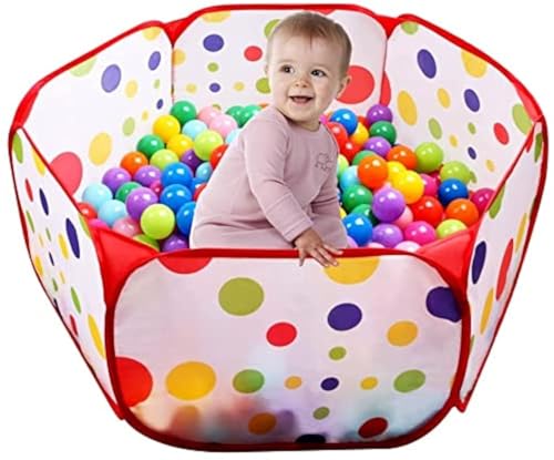 EocuSun Bällebad für Kinder, großes Pop-Up-Ballgäbe für Kleinkinder, Mädchen, Jungen, für drinnen und draußen, Aufbewahrungstasche, Bälle nicht im Lieferumfang enthalten (rot) von Eocusun