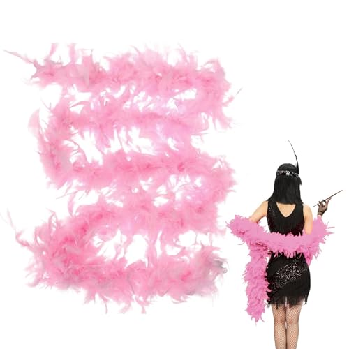 2 Stück Federboa Bunt - Flauschige Federboa, Feder Schal, Partei Boa, Kostüm-Federboas 2 Meter Lang Federn Boa Federboa Für Verkleidung Und Basteln, Pink von Eoixuqba