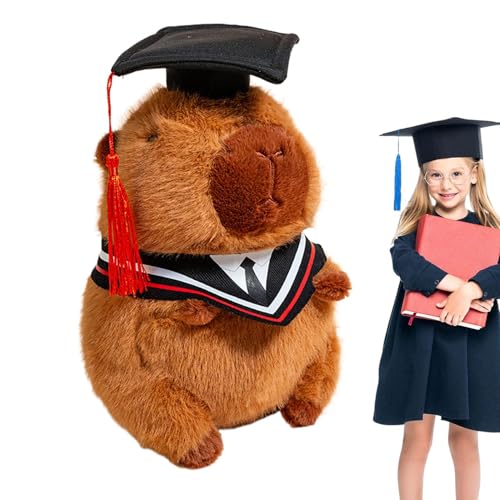 Eoixuqba Abschluss Stofftier 2025,Capybara Erinnerungsgeschenk - Weiches Kuscheltier Mit -Dekoration Für Schüler Jugendliche Freunde Und Zimmeraccessoire Eoixuqba Abschluss Stofftier 2025,Capybara Erinnerungsgeschenk - Weiches Kuscheltier Mit -Dekoration Für Schüler Jugendliche Freunde Und Zimmeraccessoire von Eoixuqba