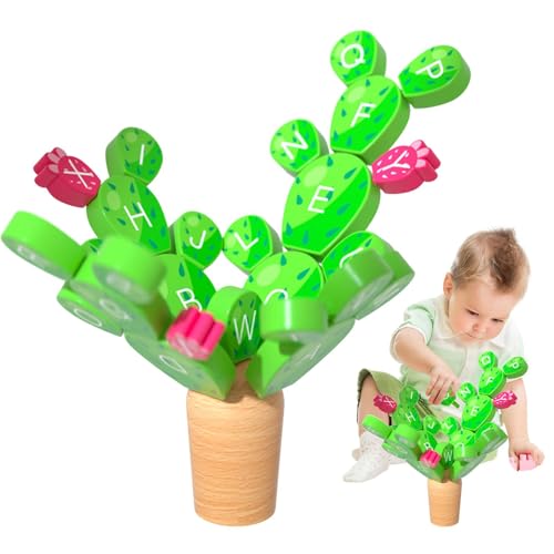 Eoixuqba BALIG Cactus -Spielzeug, Kaktus -Stapel -Spielzeug - Holzkaktusspielzeug für Baby mit Alphabetdesign,Bildungsgebäudezweige für Kinder im Alter von 3 bis 8-, Mädchen, Mädchen Eoixuqba BALIG Cactus -Spielzeug, Kaktus -Stapel -Spielzeug - Holzkaktusspielzeug für Baby mit Alphabetdesign,Bildungsgebäudezweige für Kinder im Alter von 3 bis 8-, Mädchen, Mädchen von Eoixuqba