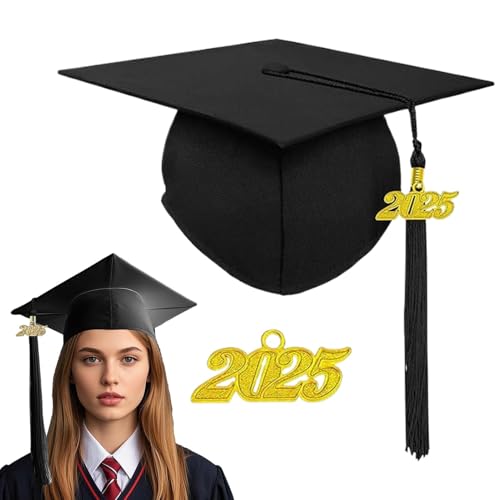 Eoixuqba Grad Caps, Adult Graduation Cap - Bequeme verstellbare Junggesellenhelme mit Jahrplatte | Highschool -Abschluss -Souvenirs, College -Vorräte für Halloween, Cosplay, Fotografieren Eoixuqba Grad Caps, Adult Graduation Cap - Bequeme verstellbare Junggesellenhelme mit Jahrplatte | Highschool -Abschluss -Souvenirs, College -Vorräte für Halloween, Cosplay, Fotografieren von Eoixuqba