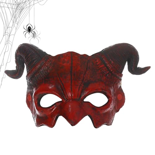 Eoixuqba Halloween Gesichtsmaske | Gruselige Cosplay Halbgesichtsmaske für Kostüm - Unheimliches Kostümzubehör Festmasken Kopfschmuck für Erwachsene Feier Karneval Maskerade Fest von Eoixuqba