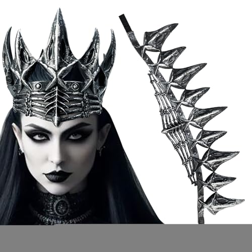 Eoixuqba Krähenkönigin-Kostüm, Gothic-Kopfschmuck, Accessoire für Geburtstag, Halloween, Abschlussball, Cosplay-Party, Bühnenaufführung Eoixuqba Krähenkönigin-Kostüm, Gothic-Kopfschmuck, Accessoire für Geburtstag, Halloween, Abschlussball, Cosplay-Party, Bühnenaufführung von Eoixuqba