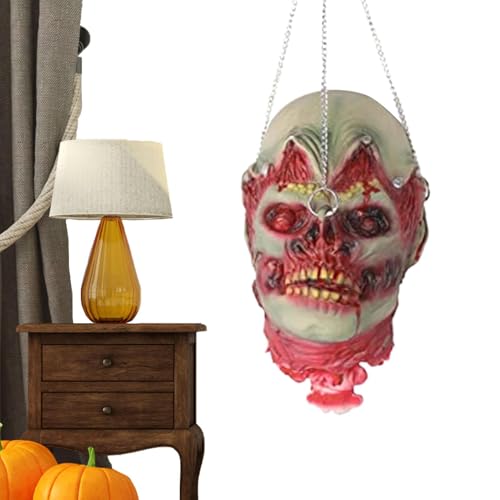 Eoixuqba Spukhaus Deko - Kopf Dekoration Halloween,Realistische Körperteile Für Horror-Labyrinth Garten Escape Room Theaterdekoration Party von Eoixuqba