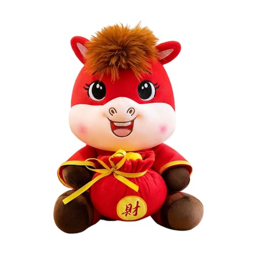 Eoixuqba Stofftier - Puppe | Gott des Reichtums 2026 Maskottchen Frieden Cartoon Figur Für Student Familie Erwachsene Kind Freund Wohnzimmer von Eoixuqba