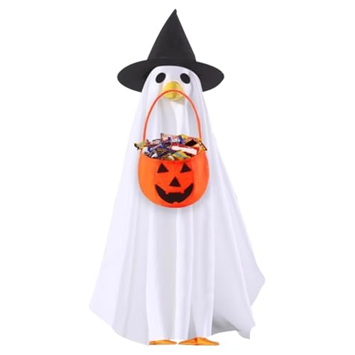 Eojpdji Gänse Kostüme Halloween - Geisterkleidung Für Gänse Als Deko,Gartenfigur Bekleidung Für Herbst Saison,Festlicher Hof Fotos Hintergrund für Familienfeier Eingangsbereich von Eojpdji