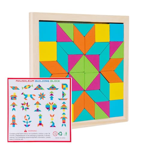 Eojpdji Geometrisches Formpuzzle aus Holz - Lustiges geometrisches Holzpuzzle,Lustiges Reisespiel, Autoaktivitäten für Kinder ab 3 Jahren, Teenager, Mädchen, Kleinkinder mit spielenden Eltern von Eojpdji