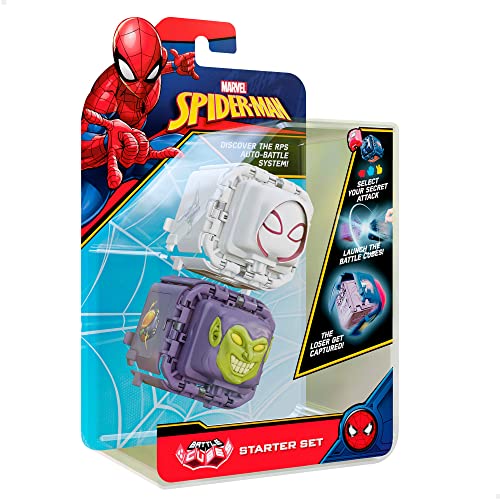 Battle Cubes Marvel 85413 - Spider-Gwen vs Kobold Grün | Spielzeug, Geschenk für Kinder, Spiel Stein, Papier und Schere Marvel | Battle Cube Spiderman, Battle Cube Spider Gwen, Kobold Grün von Eolo
