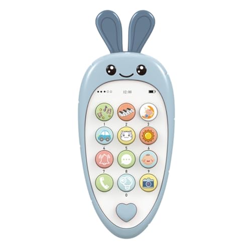 Eorleya Baby-Handy-Spielzeug mit Früherziehung und Musik, Lernpädagogisches Fake-Telefon für Kinder, Sensorisches Spielzeug für Kinder, Blau Eorleya Baby-Handy-Spielzeug mit Früherziehung und Musik, Lernpädagogisches Fake-Telefon für Kinder, Sensorisches Spielzeug für Kinder, Blau von Eorleya