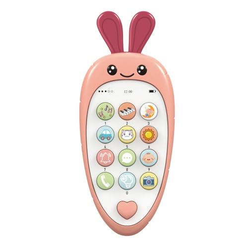 Eorleya Baby-Handy-Spielzeug mit Früherziehung und Musik, Lernpädagogisches Fake-Telefon für Kinder, Sensorisches Spielzeug für Kinder, Rosa Eorleya Baby-Handy-Spielzeug mit Früherziehung und Musik, Lernpädagogisches Fake-Telefon für Kinder, Sensorisches Spielzeug für Kinder, Rosa von Eorleya