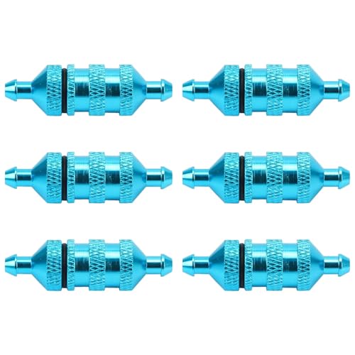 Eoslcusmvl 6X 1/8 1/10 RC Modell Auto Teile Kraftstoff Filter Nitro für 02156 94122 94188, Blau von Eoslcusmvl