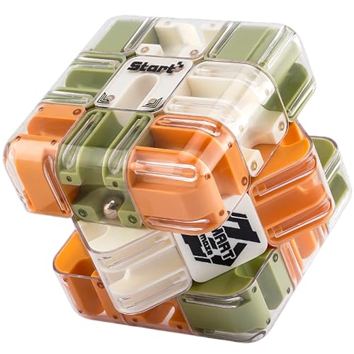 Large Labyrinth 3D Puzzle Maze Cube - Engaging Brain Teaser Toy, 3D Puzzle Maze Ball Labyrinth Cube (1) von Eowduk