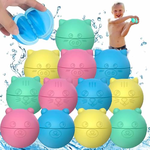 Farbenfroher, wiederverwendbarer Wasserspielzeug-Set für ultimativen Sommerspaß – Wasserrutsche, Wasserbahn und Wasserbomben in einem Set – Time is Up, Wasserbomben, Xoomy und Alone Edition von Eowppue