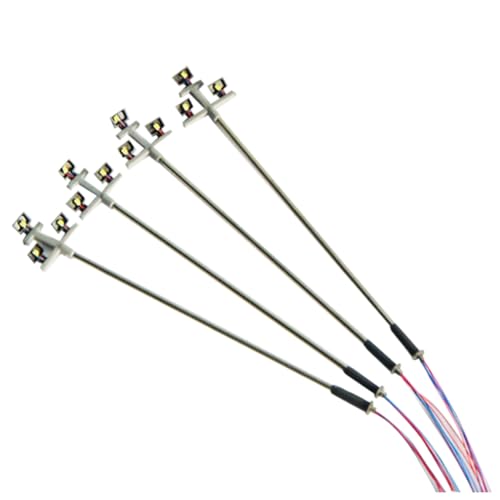 Epdpekc 4-Teiliges 3-V-LED-Miniaturlampen-Set, StraßEnlaternenmodell für Ho-Zug, Eisenbahn, Sandtisch, GebäUdebeleuchtung, Szene-Set von Epdpekc