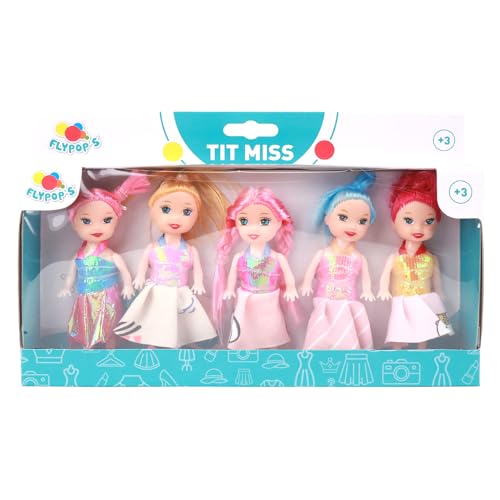 FLYPOP'S - Mini Puppen - Kinderspielzeug - 077501 - Mehrfarbig - Kunststoff - Mannequin - Puppe - Mannequin - Mini Miss - 10 cm x 24 cm - Ab 3 Jahren von Flypop's