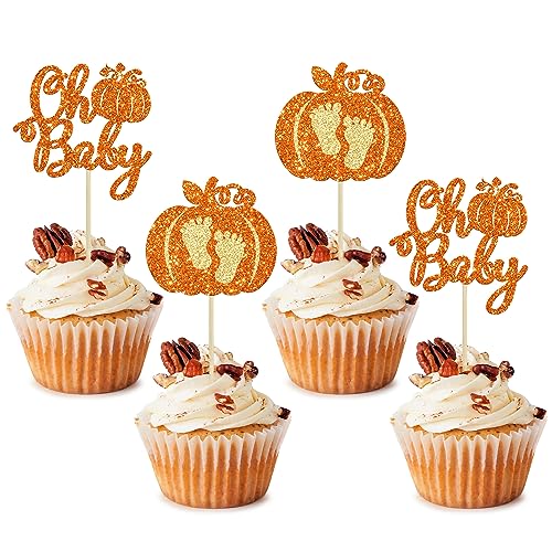 24Pcs Pumpkin Oh Baby Cupcake Toppers Glitter Pumpkin Birthday Baby Shower Party Decorations Pumpkin Birthday Cake Decorations Fall Babyshower Birthday Party Cupcake Picks Orange 24Pcs Pumpkin Oh Baby Cupcake Toppers Glitter Pumpkin Birthday Baby Shower Party Decorations Pumpkin Birthday Cake Decorations Fall Babyshower Birthday Party Cupcake Picks Orange von Ephlyn