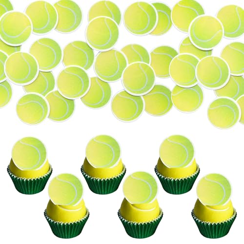 Ephlyn 50 Stück Tennis-Cupcake-Topper, Sportball, Cupcake-Picks, Tennis, Sport, Thema, Babyparty, Kindergeburtstag, Party, Kuchendekorationen Ephlyn 50 Stück Tennis-Cupcake-Topper, Sportball, Cupcake-Picks, Tennis, Sport, Thema, Babyparty, Kindergeburtstag, Party, Kuchendekorationen von Ephlyn