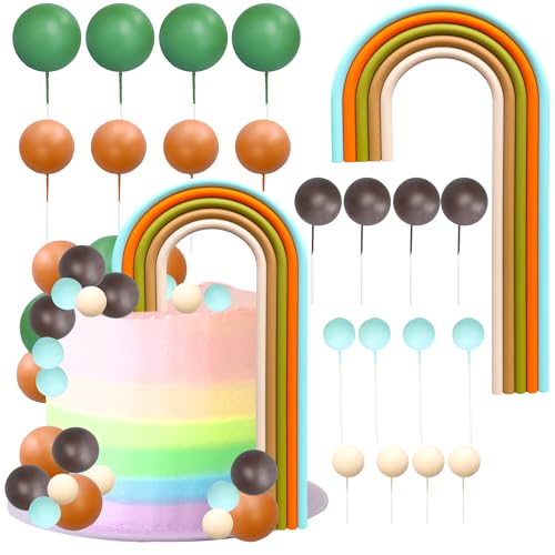 Ephlyn Regenbogen-Kuchenaufsätze, Mini-Kugeln, Kuchendekorationen, Pastellfarben, Cupcake-Topper für Geburtstag, Babyparty, Hochzeit, Party, Grün, Blau, Orange, 26 Stück Ephlyn Regenbogen-Kuchenaufsätze, Mini-Kugeln, Kuchendekorationen, Pastellfarben, Cupcake-Topper für Geburtstag, Babyparty, Hochzeit, Party, Grün, Blau, Orange, 26 Stück von Ephlyn