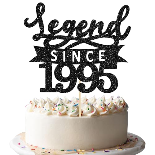 Ephlyn Tortenaufsatz mit Aufschrift "Legend Since 5,067.3 cm, glitzernd, Aufschrift "Thirty Happy 30th Birthday", Kuchendekoration für 30. Geburtstag, Jahrestag, Party-Dekorationen, Zubehör, Schwarz, Ephlyn Tortenaufsatz mit Aufschrift "Legend Since 5,067.3 cm, glitzernd, Aufschrift "Thirty Happy 30th Birthday", Kuchendekoration für 30. Geburtstag, Jahrestag, Party-Dekorationen, Zubehör, Schwarz, von Ephlyn