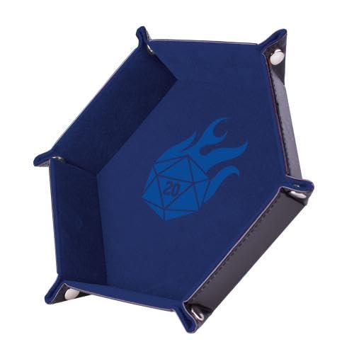 Critical Blue Würfelbahn – 19 x 19 cm – Leder und Samt von Epic Forge