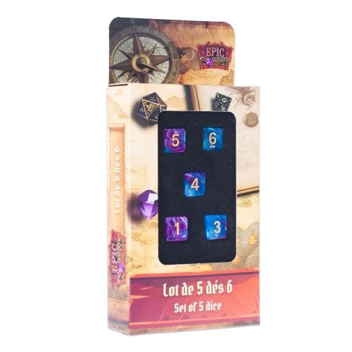 Epic Forge 5 Würfel D6 – 16 mm – Blau und Violett Epic Forge 5 Würfel D6 – 16 mm – Blau und Violett von Epic Forge