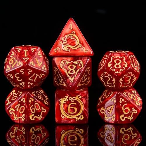 Epic Forge - 7 Würfel mit Box - Auspicious Clouds - Rot Epic Forge - 7 Würfel mit Box - Auspicious Clouds - Rot von Epic Forge