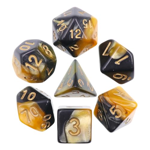 Epic Forge 7-teiliges Würfel-Set mit Box – schwarz und gelb, gemischte Farben Epic Forge 7-teiliges Würfel-Set mit Box – schwarz und gelb, gemischte Farben von Epic Forge