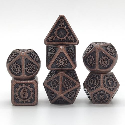 Epic Forge Gear Copper Metallwürfel, 14 mm, 7 Stück von Epic Forge