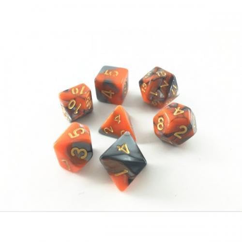 Epic Forge HDB-10 Würfel-Set – Fusion Orange und Silber von Epic Forge
