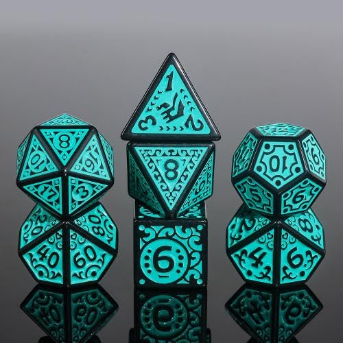 Epic Forge Set mit 7 Würfeln, mit Box – Magic Flame Teal Epic Forge Set mit 7 Würfeln, mit Box – Magic Flame Teal von Epic Forge