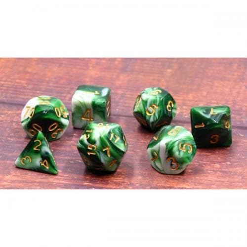 Epic Forge Set mit 7 Würfeln, smaragdweiße Jade von Epic Forge