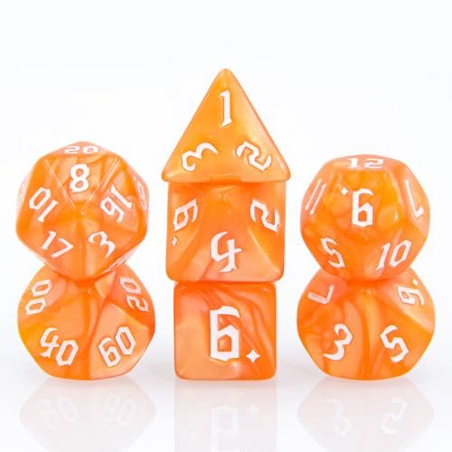 Epic forge 7 Würfel in verschiedenen Formaten – 16 mm – Orange Perlmutt Epic forge 7 Würfel in verschiedenen Formaten – 16 mm – Orange Perlmutt von Epic Forge
