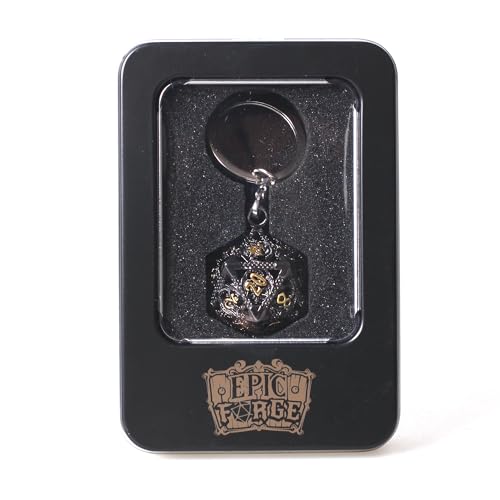 Schlüsselanhänger, D20, mit 7 Mini-Metallwürfeln, 5 mm, in Metallbox Schlüsselanhänger, D20, mit 7 Mini-Metallwürfeln, 5 mm, in Metallbox von Epic Forge