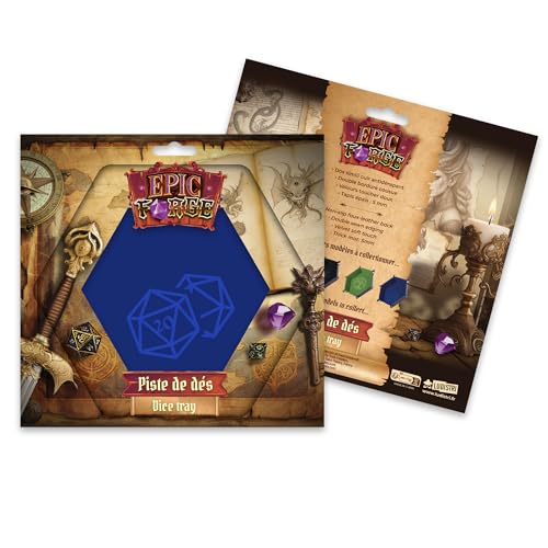 Würfelbahn – D20 Dunkelblau – 19 x 19 cm – Leder und Samt von Epic Forge