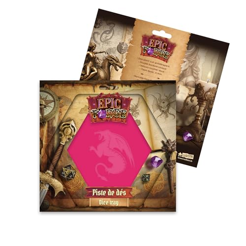 Würfelbahn – Pink Dragon – 19 x 19 cm – Leder und Samt von Epic Forge