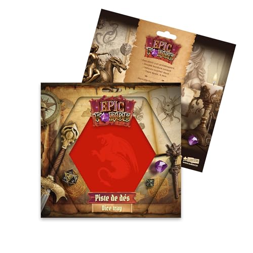 Würfelbahn – Red Dragon – 19 x 19 cm – Leder und Samt von Epic Forge