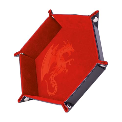 Würfelbahn – roter Drache 19 x 19 cm – Leder und Samt Würfelbahn – roter Drache 19 x 19 cm – Leder und Samt von Epic Forge