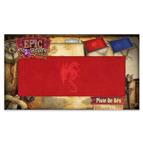 Würfelkorridor – roter Drache – Leder und Samt – 20 x 40 cm von Epic Forge