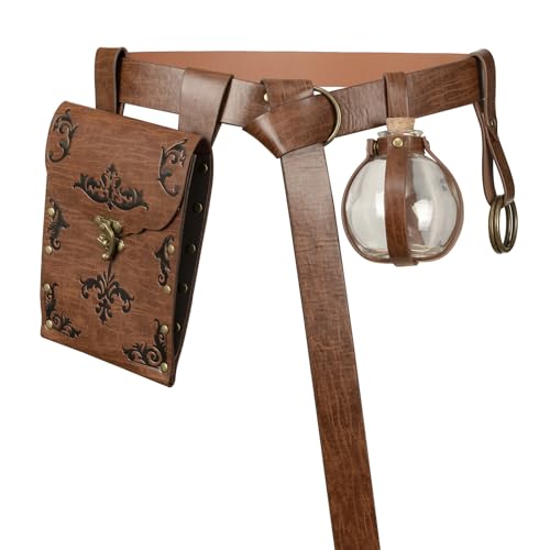 EpicCos Renaissance Gürtel Beutel Potion Flasche Rock Clips, Mittelalterliche Kostüm Frauen Zubehör für Ren Faire LARP Cosplay von EpicCos