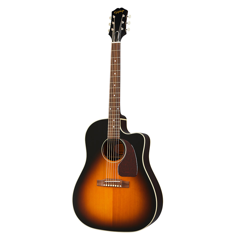 Epiphone J-45 EC Aged Vintage Sunburst Gloss Westerngitarre Epiphone J-45 EC Aged Vintage Sunburst Gloss Westerngitarre von Epiphone