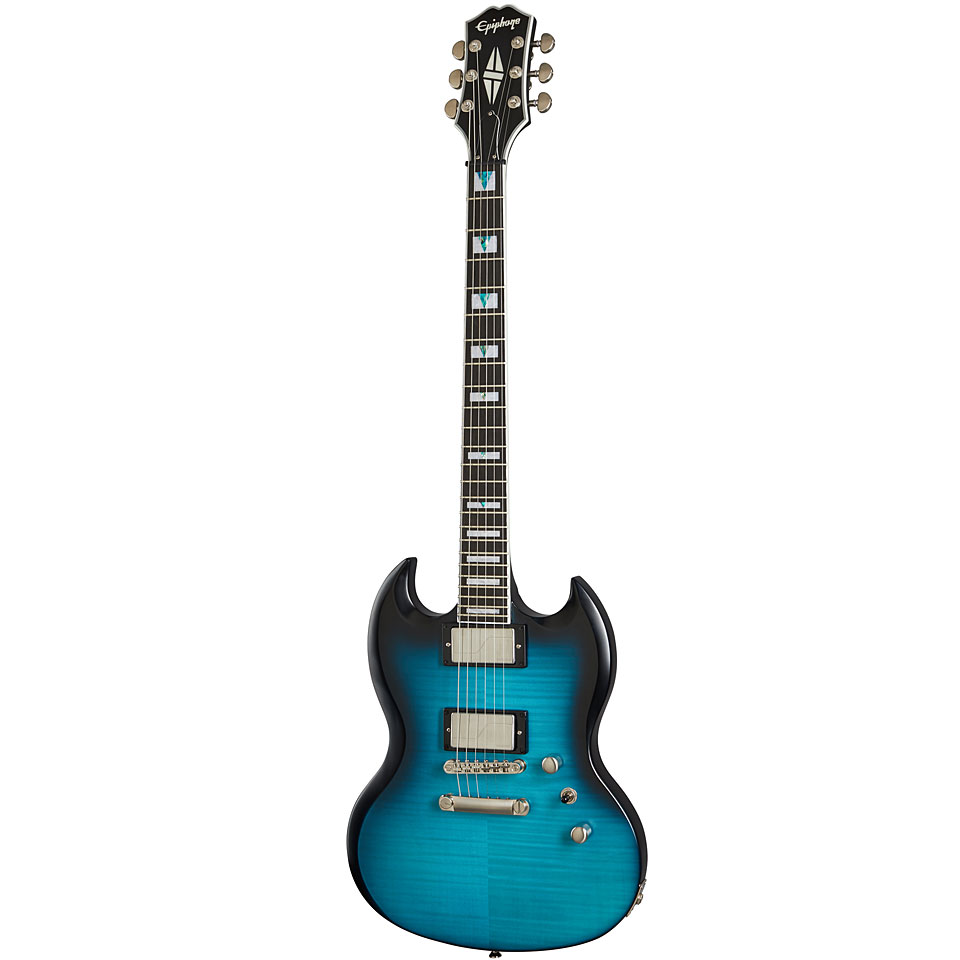 Epiphone Prophecy SG Blue Tiger Aged E-Gitarre von Epiphone