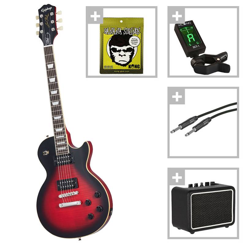 Epiphone Slash Les Paul Standard Vermillion Burst Set E-Gitarren Set von Epiphone