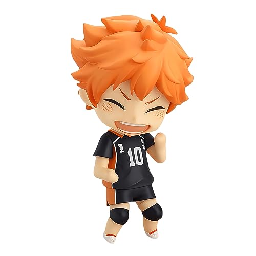 Anime Figuren Haikyuu Charaktere Bewegliches und austauschbares Gesicht veränderbares Zubehör Figuren Desktop-Dekorationen Sammlerstück Geeignet für Geschenke für Freunde und Familie 10 cm (Hinata von Epitome